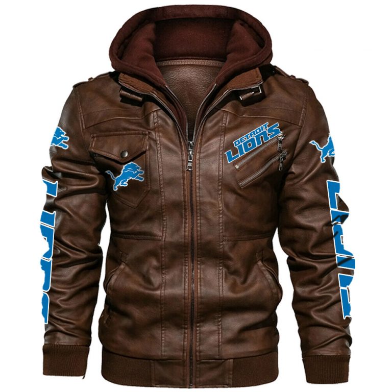 PTDA2771 Detroit Lions Leather Jacket | PunsTee.com